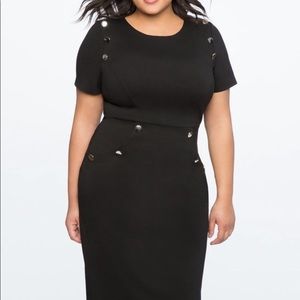 Eloquii stretch knit button detail Dress 14